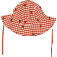 Røde Solhatter Flöss Baby's Molly Sun Hat - Berry Gingham