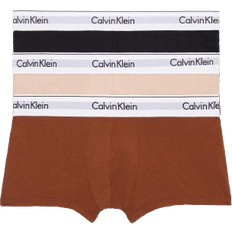 Resirkulert materiale Underbukser Calvin Klein Modern Cotton Stretch Natural Low Rise Trunks 3 pack - Black/Warm Bronze/Cedar