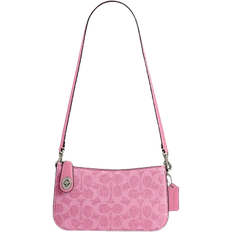 Coach Penn Shoulder Bag In Signature Canvas - Signature Coated Canvas/Silver/Vivid Pink