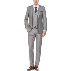 S Suits Braveman Men's Premium Vested 3-Piece - Grey