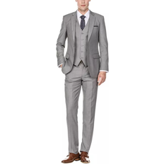 Men - XXL Suits Braveman Men's Premium Vested 3-Piece - Grey