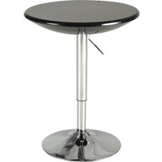 Adjustable height desk base Homcom Tall Bistro Pub Desk Black Bar Table 24.5x24.5"