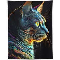 Wall Decor Joint Gou Cool Cat Tapestry Multicolor Wall Decor 30x40"