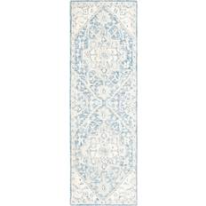 Safavieh Micro-Loop Collection Blue, White 27.6x156"