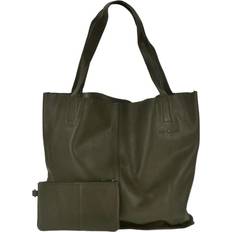 Greenburry Carmen Leather Shopper Bag - Olive