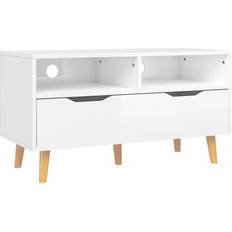 vidaXL 326783 White High Gloss Fernsehschrank 90x48.5cm