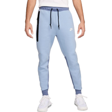 Blue - L - Men Pants Nike Sportswear Tech Fleece Men's Joggers - Light Armoury Blue/Ashen Slate/White