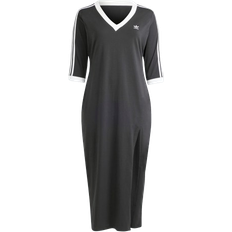 Adicolor Classics 3-Stripes V-Neck Maxi Dress Plus Size - Black