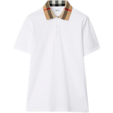 Men - XXL Polo Shirts Burberry Cotton Polo Shirt - White