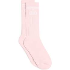 Alo Unisex Throwback Sock - Powder Pink/White