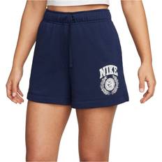 Nike Sportswear Club Fleece Women's Mid Rise Graphic Shorts - Midnight Navy