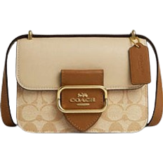 Coach Crossbody Bags on sale Coach Morgan Square Crossbody Bag In Blocked Signature Canvas - Im/Light Khaki/Khaki Multi