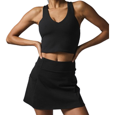 Alo Airbrush High-Waist Good Form Tennis Skirt - Black
