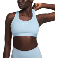 XXS Bras Nike Swoosh With Medium Support Padded Sports Bra For Women - Light Armory Blue/White