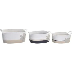 Dkd Home Decor Basket Set White/Cream/Dark Grey Kurv 60cm 3st