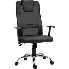 Schwarz Bürostühle Vinsetto Ergonomic PU Black Bürostuhl 118cm