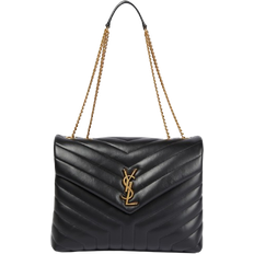 Schulterriemen Handtaschen Saint Laurent Loulou Medium Shoulder Bag - Black