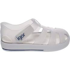 Igor Toddler's Clear Star Sandals - White