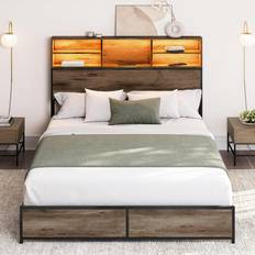 140cm Bed Frames Belleze 014-HG-31071-F-BRO Full