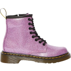 Dr. Martens Junior 1460 Glitter Lace Up Boot - Dark Pink/Coated Glitter