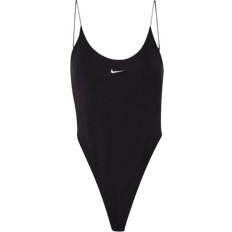 Damen Bodys Nike Sportswear Chill Knit Women's Tight Cami Bodysuit - Black/Sail