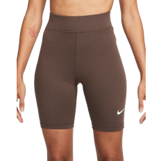 Nike Women's Sportswear Classic High Waisted 8" Biker Shorts - Baroque Brown/Sail
