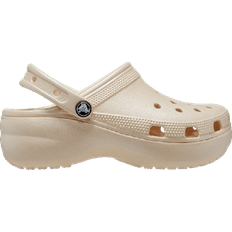 Crocs Classic Platform Glitter Clog - Vanilla