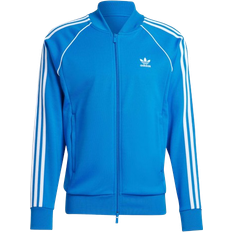 Baumwolle - Herren Jacken Adidas Adicolor Classics SST Track Jacket - Blue Bird/White