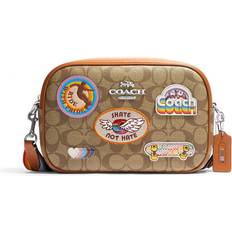 Coach Jamie Camera Bag In Signature Canvas With Patches - Khaki Multi