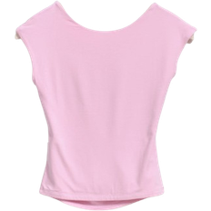 Gina Tricot Soft Touch Open Back Top - Pink Lady