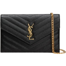 Credit Card Slots Handbags Saint Laurent YSL Monogram Small Wallet - Black
