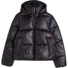 H&M Hooded Puffer Jacket - Black