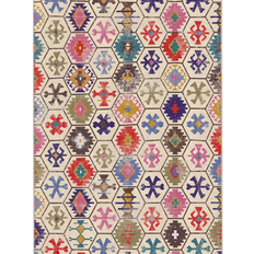 vidaXL Area Rug Mehrfarbig, Blau, Weiß 190x300cm