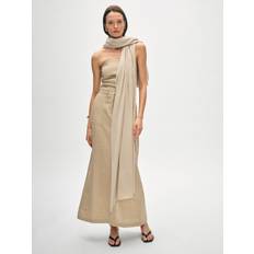 White + Warren Silk Cashmere Travel Wrap Sand Wisp Heather