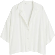 H&M Oversized Resort Shirt - White