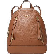 Leather Backpacks Michael Kors Brooklyn Medium Pebbled Leather Backpack - Luggage