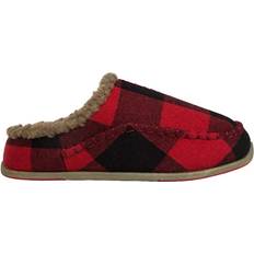 Deer Stags Kid's Lil Nordic Plaid - Red/Black