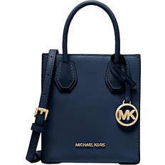 Umhängetaschen Michael Kors Mercer Extra Small Pebbled Leather Crossbody Bag - Navy