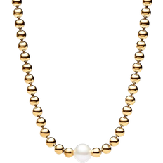 Pandora Beads Collier Necklace - Gold/Pearl/Transparent