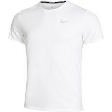 Nike Weiß Bekleidung Nike Men's Miler Dri-FIT UV Short-Sleeve Running Top - White