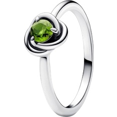 Pandora August Spring Eternity Circle Ring - Silver/Green