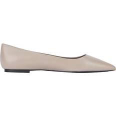 43 ½ Ballerinas Tommy Hilfiger Essential Leather Pointed Toe - Smooth Taupe