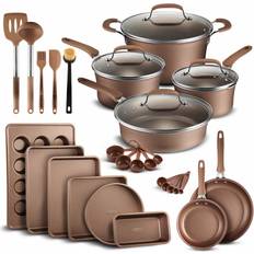 Bakken Swiss Multi-Sized Gold Cookware Set with lid 23 Parts