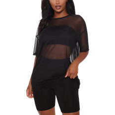 Black - Women Jumpsuits & Overalls Fashion Nova Nice And Clear 3 Piece Biker Short Set - Black