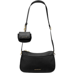 Handbags Michael Kors Jet Set Medium Nylon Crossbody Bag with Case for Apple AirPods Pro - Black