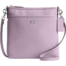 Coach Kitt Messenger Crossbody Bag - Crossgrain Leather/Silver/Soft Purple