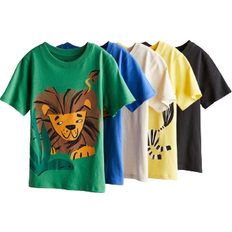 H&M Kid's Jersey T-shirts 5-pack - Green/Animals (1134868007)