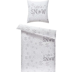 Como Let it Snow Bettbezug Weiß, Grau (200x135cm)