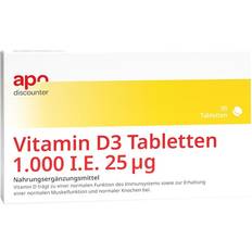 Apodiscounter Vitamin D3 Tablets 1000Ie 25 mcg 90 Stk.