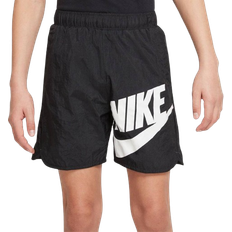 Boys - XS Pants Nike Big Kid's Sportswear Woven Shorts - Black/White